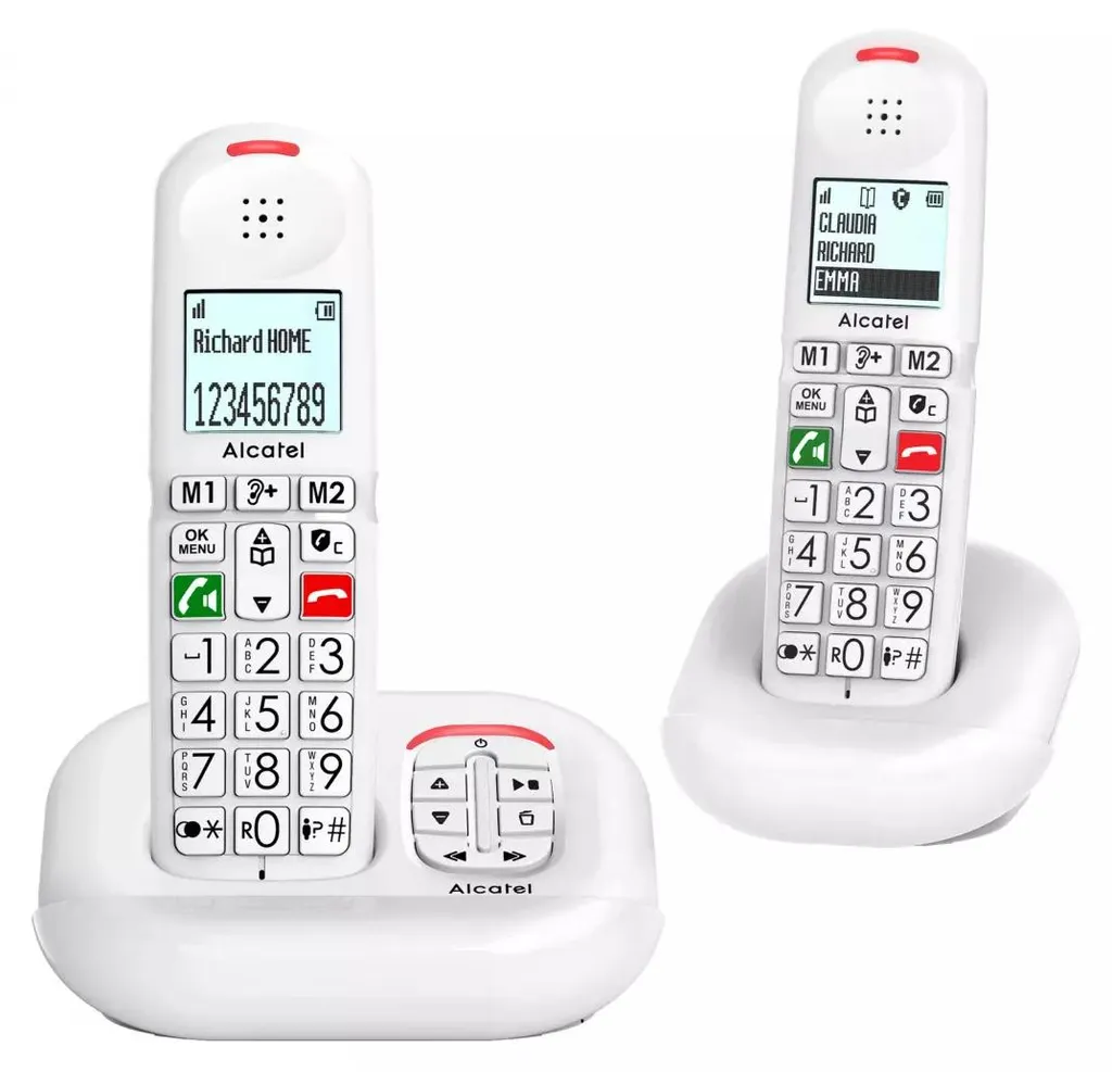 Pack de 2 téléphones sans fil Alcatel pour maison avec filtrage d'appels