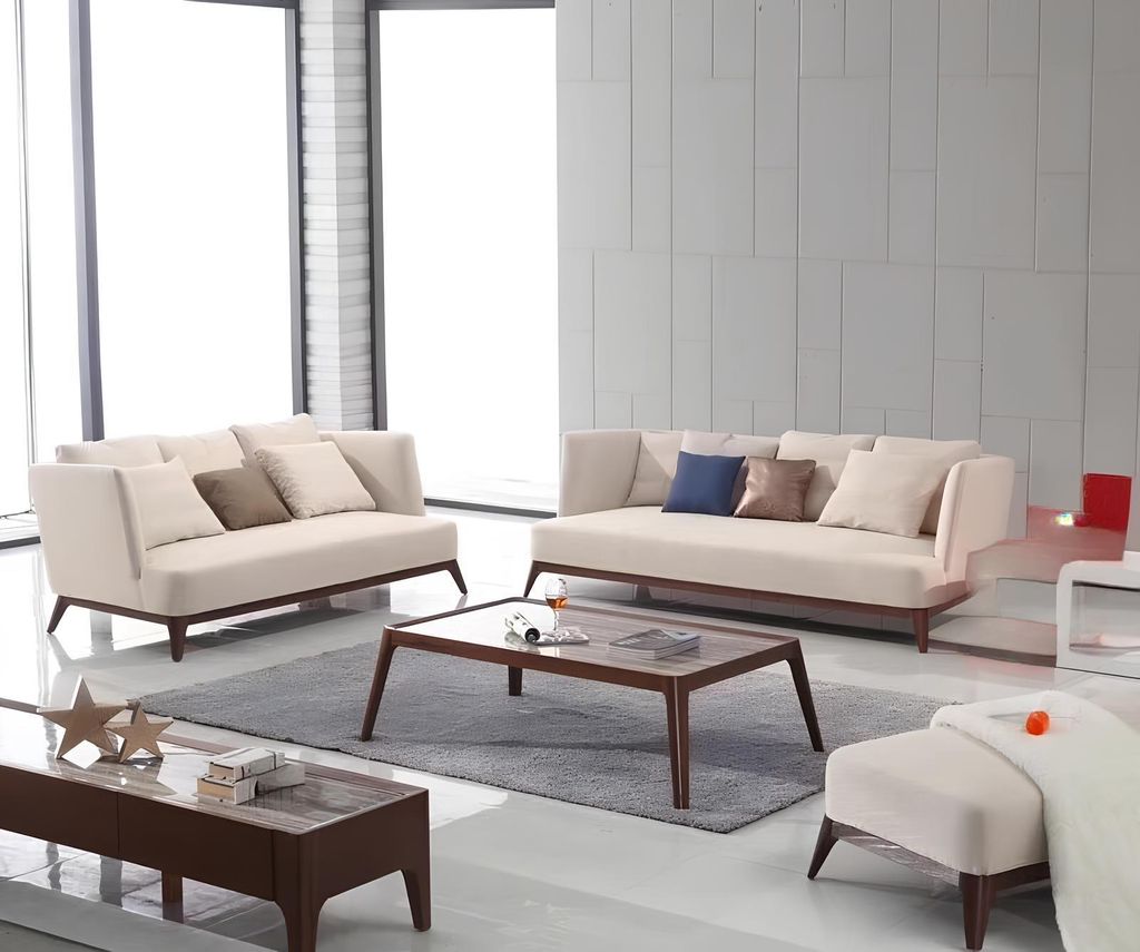 Land Haus Stil Design Couch Sitz Polster Komplett Set Garnitur 3+2 Hocker Textil