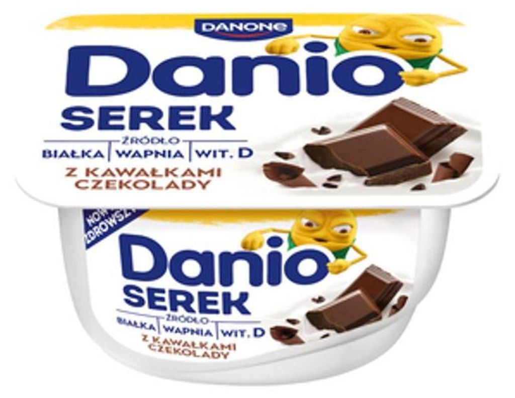 Serek homogenizowany Danio o smaku czekoladowym z dodatkiem Zdjęcie produktu 