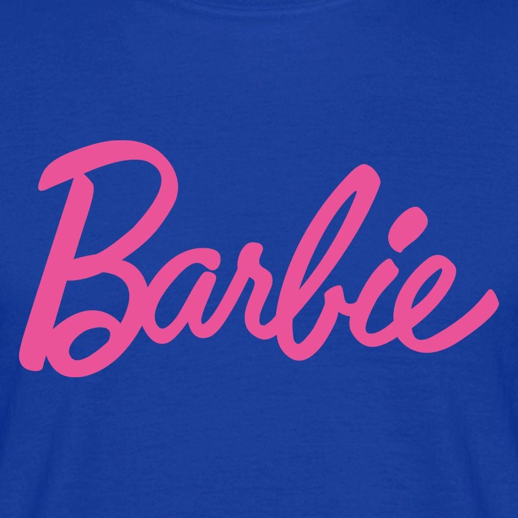 Spreadshirt Barbie Klassisches Logo Männer T-Shirt, XXL, Dunkelblau