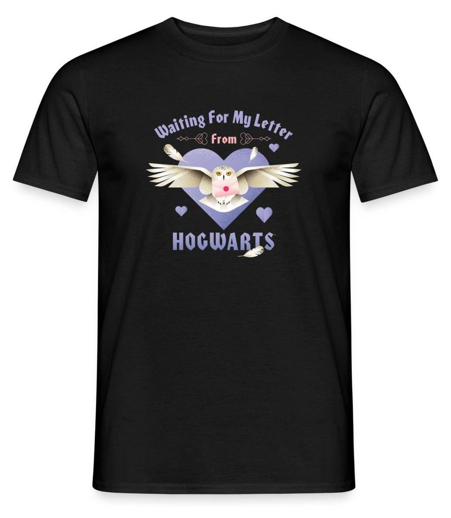Spreadshirt Harry Potter Hedwig Spruch Brief Aus Hogwarts Männer T-Shirt, 4XL, Schwarz