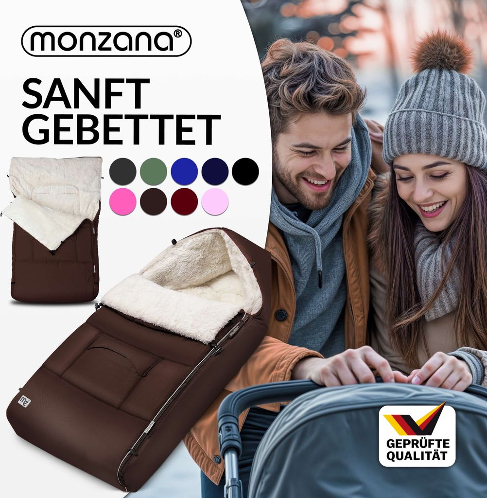 MONZANA® Footmuff pro kočárek dítě zima s reflexními prvky Obrázek produktu 7