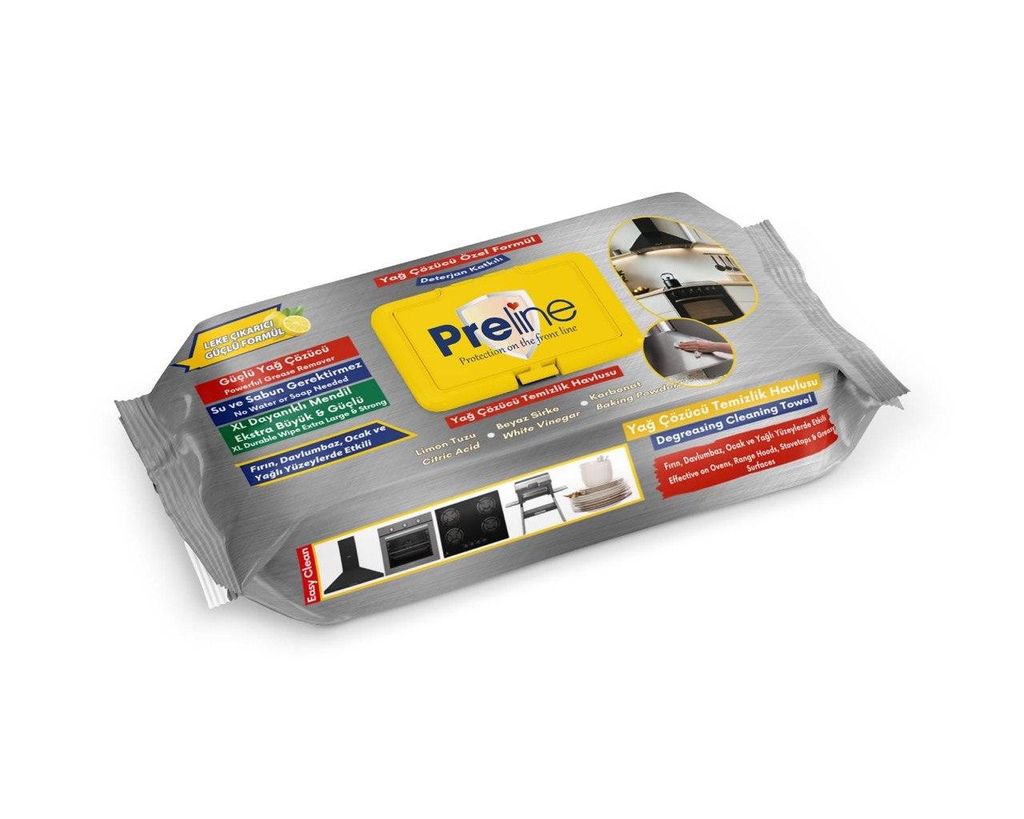 Preline Fettlöser Reinigungstücher, XL Starke & Große Produktbild 