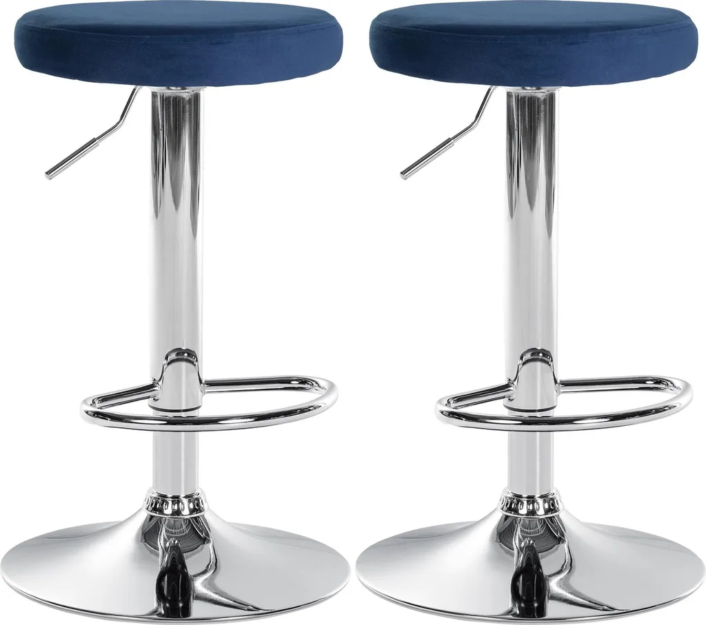 Sedia da Bar Ponte Set da 2 in Velluto Grigio - Fascino e Comfort