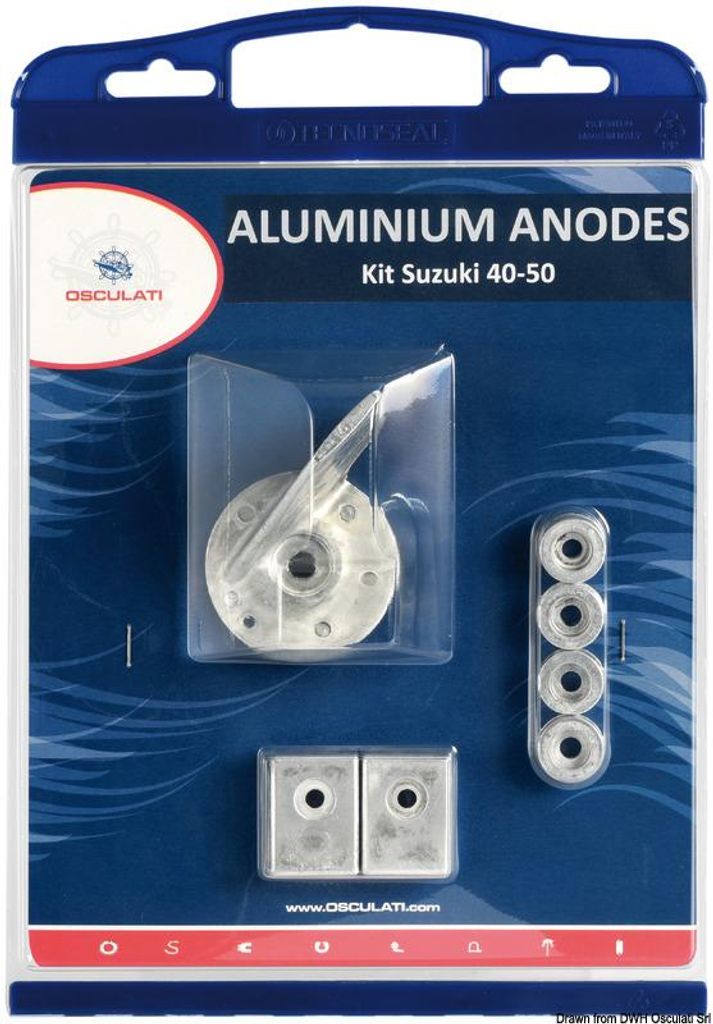 Anodenkit Suzuki 40/50 HP Magnesium - Osculati 43.370.02