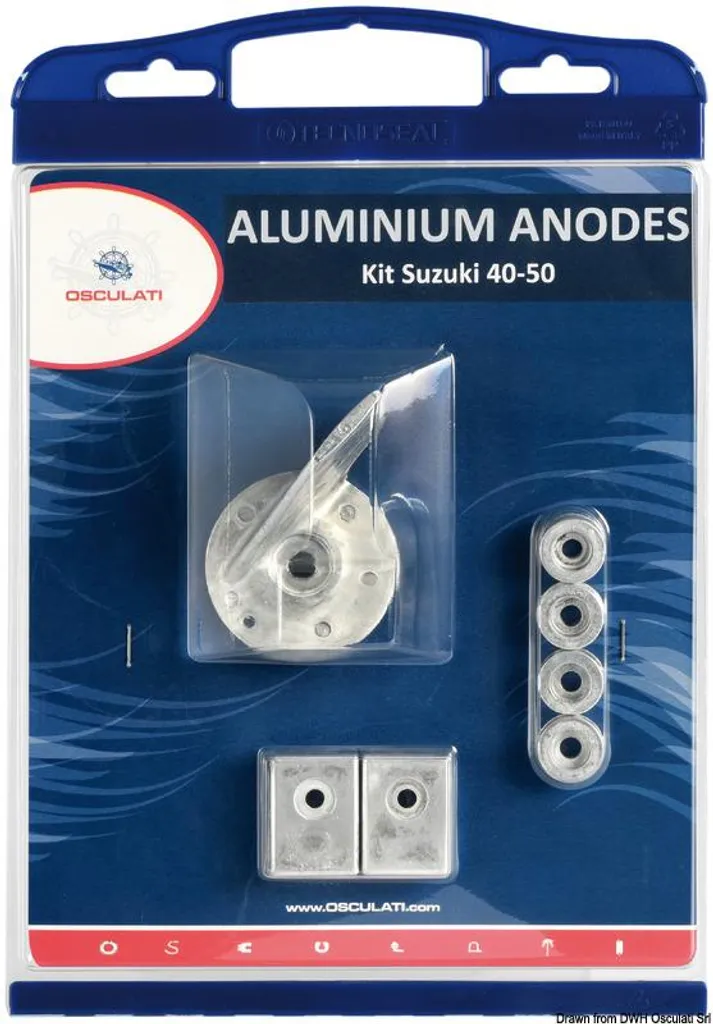 Stop corrosion moteur Suzuki 40/50 CV : Kit anodes magnésium Osculati 43.370
