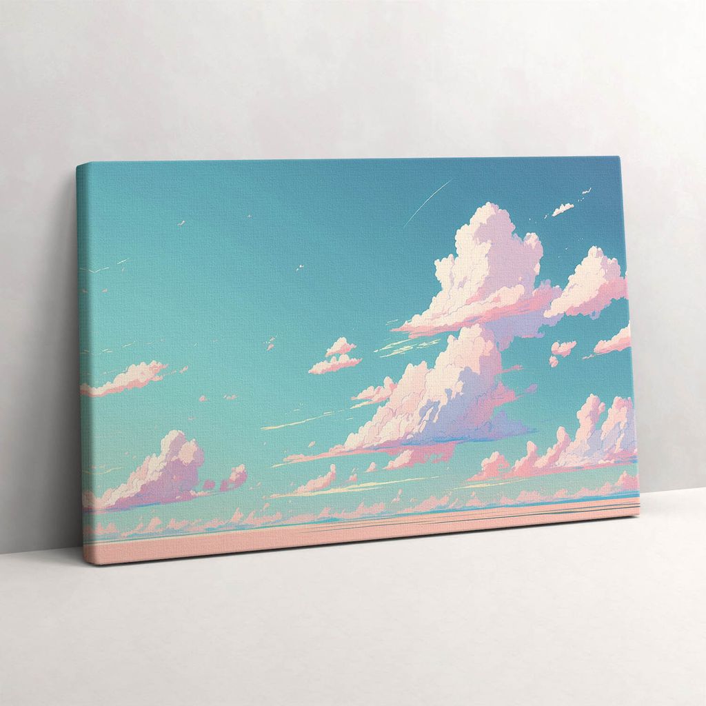 Pastellfarbe des Himmels – Leinwandbild Wandbild – 60x40 cm – Leinwandbilder – Wandbilder – Schlafzimmer – Flur