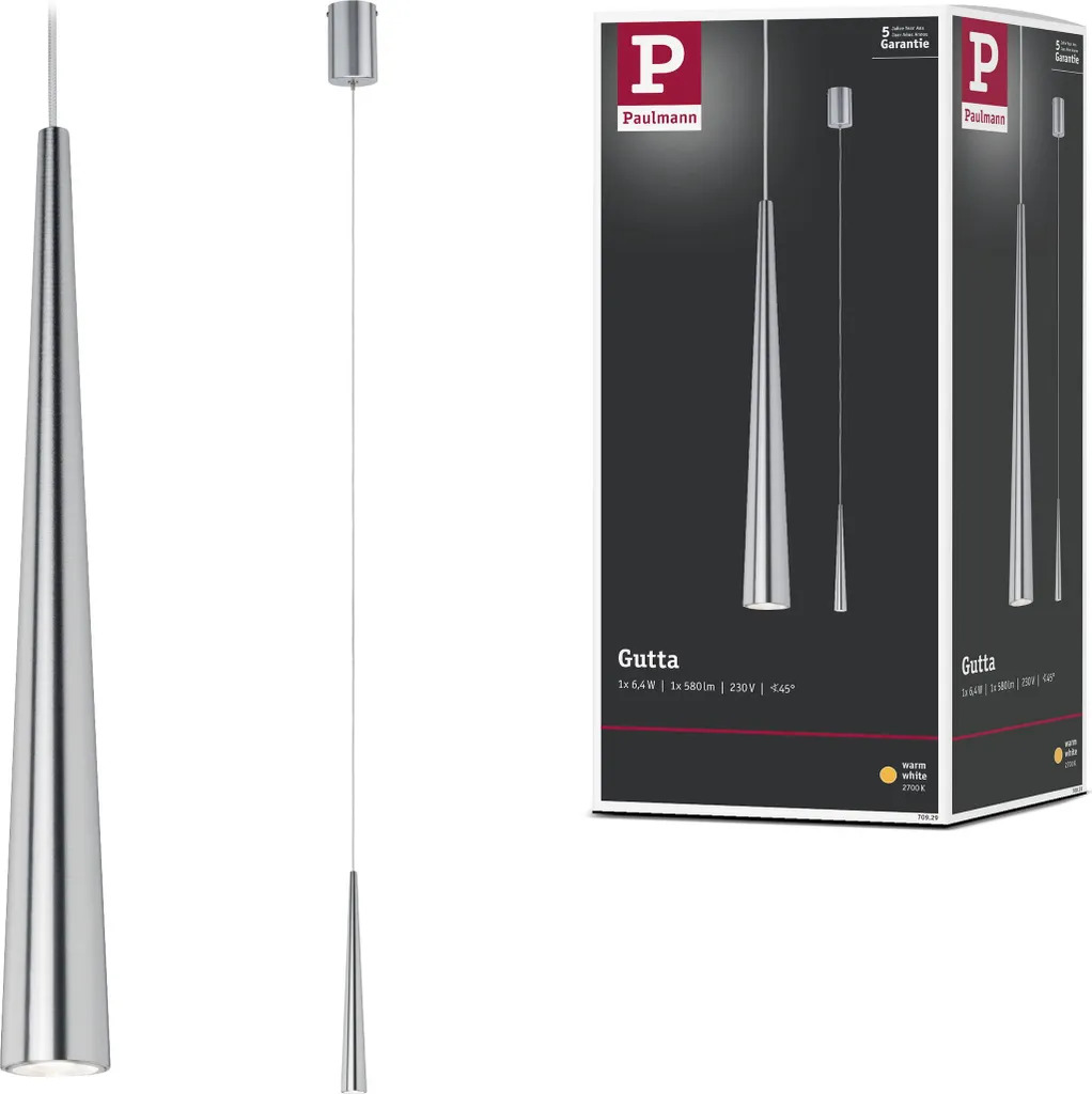 Lampada LED Sospensione Paulmann Gutta | Risparmio Energetico 7W - 1