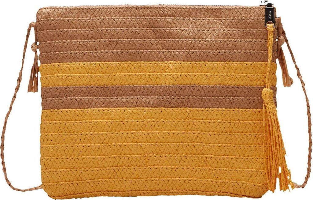 s.Oliver Umhängetasche Crossbody Bag Beige Stripes braun mehrfarbig