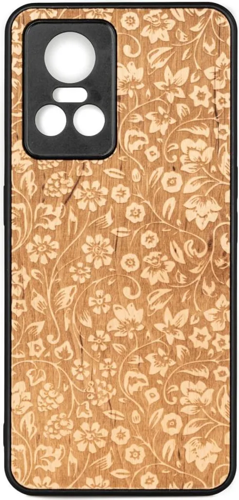 Bewood Realme GT Neo 3 Coque en Bois de Qualité WILD FLOWERS ANIEGRE