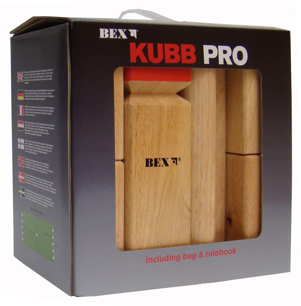 Kubb Pro z kaučukového dřeva – Červený král – Venkovní Obrázek produktu 