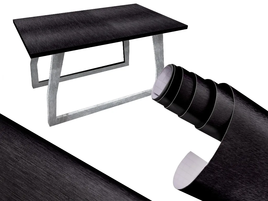 Revêtement Aga Roll noir métallisé brossé pour rénovation auto - 2