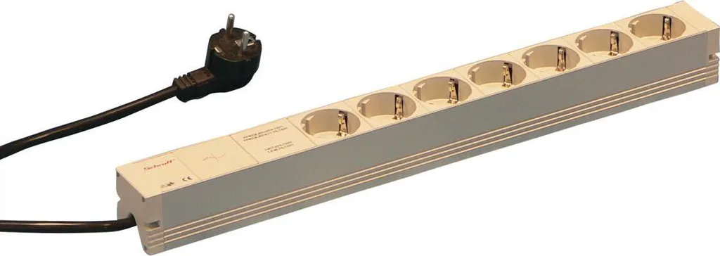 Multiprise Rackable 19 Pouces PDU Schroff 60110-214 avec 7 Sorties Gris
