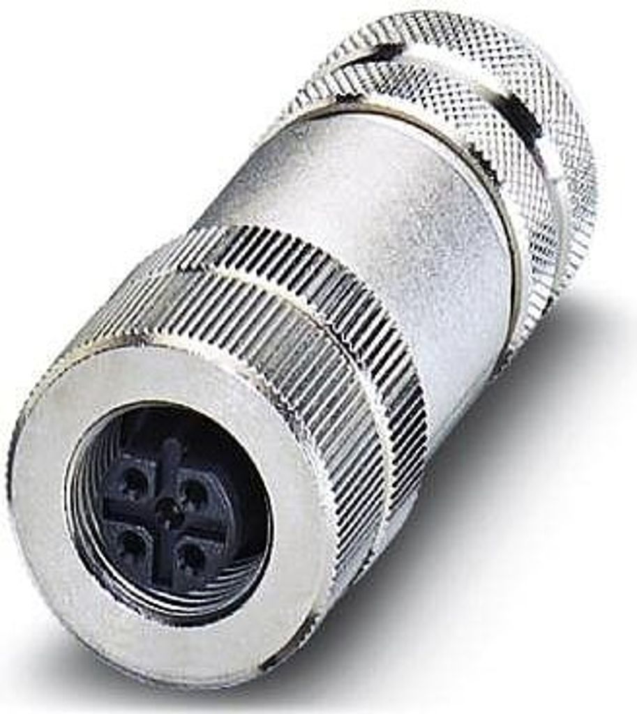 Phoenix 1507777, M12, Edelstahl, Zink, Nickel, IP67, 4 A