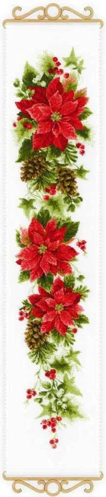 Broderie point compté Étoile de Noël Riolis : Kit complet de loisir créatif