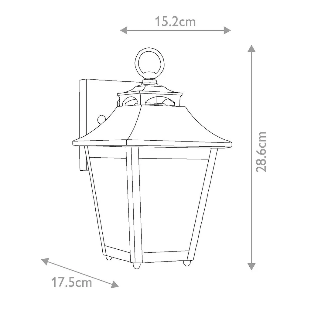 Applique d'extérieur étanche IP44 Galena bronze métal contre la corrosion