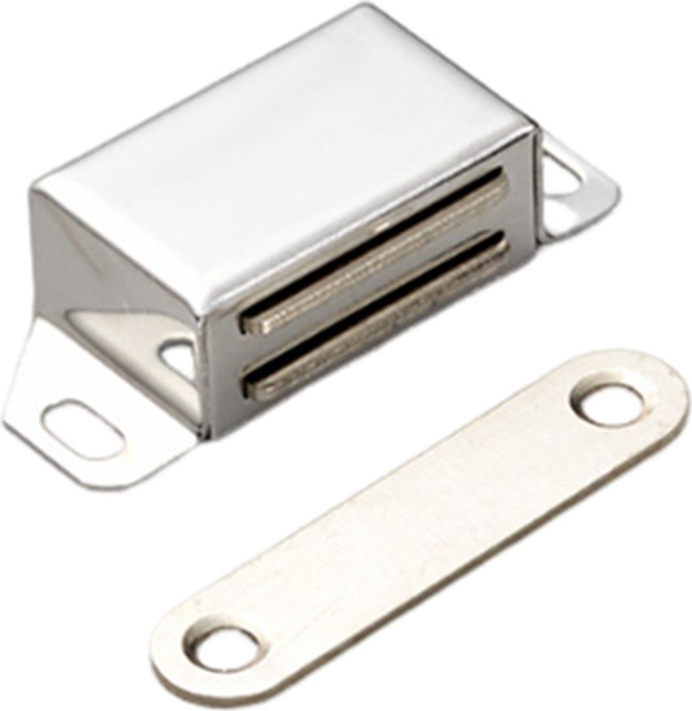 INF 10 Stück Schranksauger mit starkem Magnet, große Größe Silber