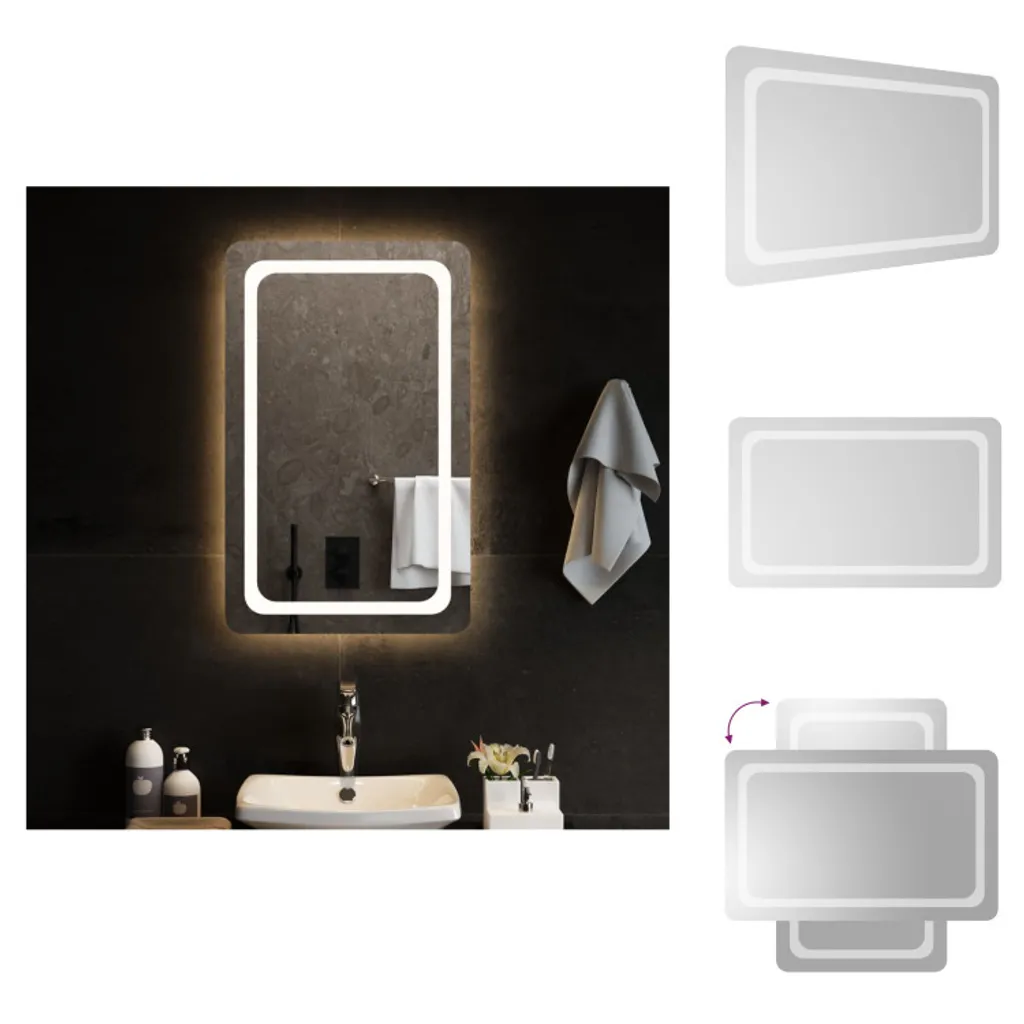 Specchio Bagno LED Economico 50x80 vidaXL: Qualità per la Famiglia - 1