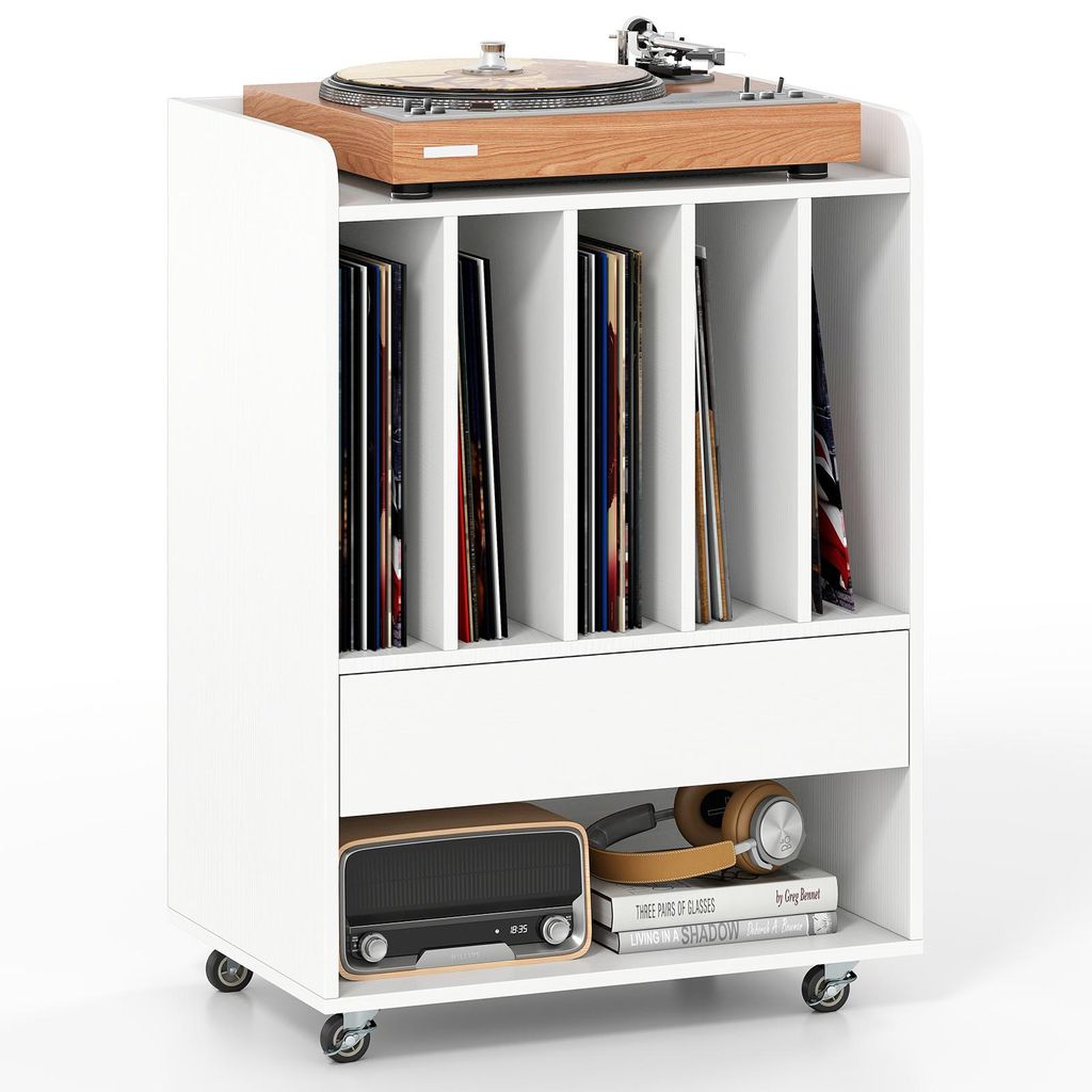 COSTWAY Plattenspieler Tisch, Schallplatten Regal, Produktbild 