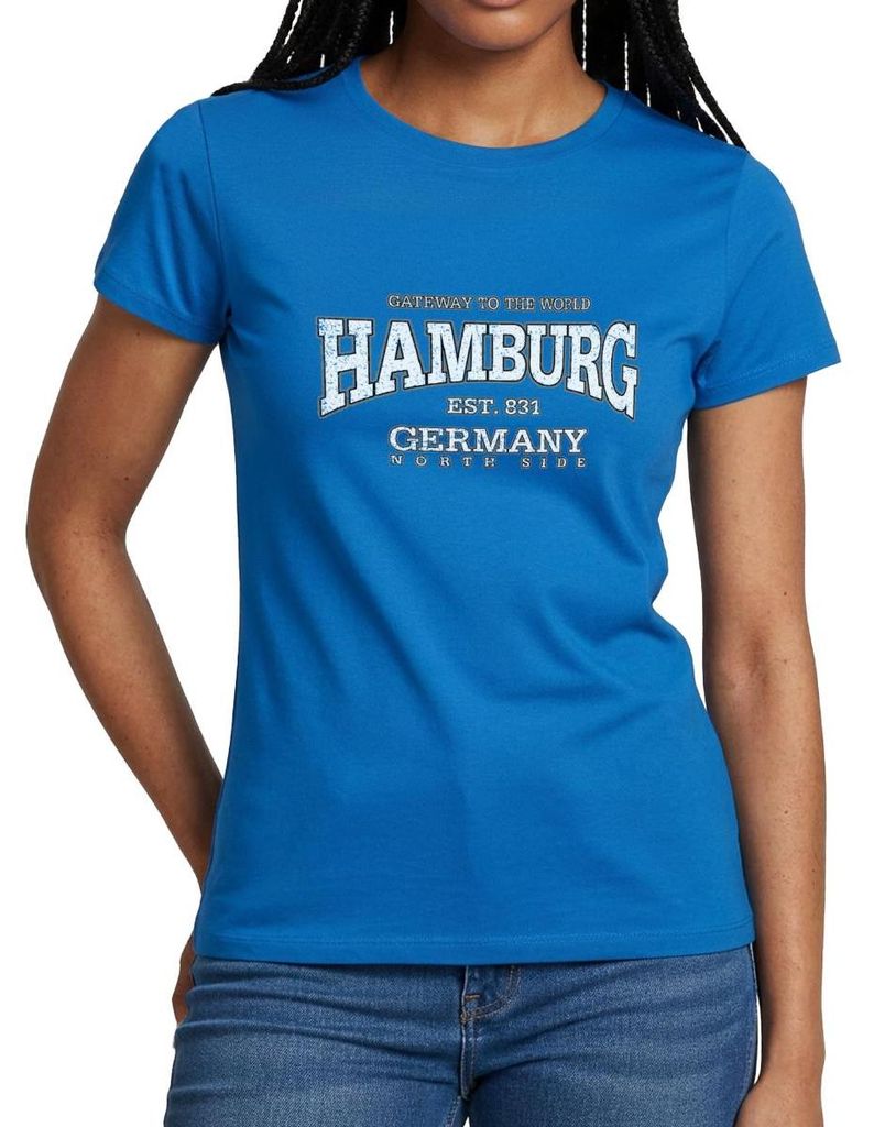 Spreadshirt Hamburg Deutschland Seit 831 Frauen T-Shirt, L, Royalblau