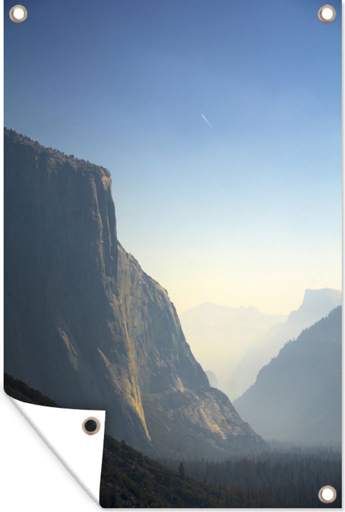 MuchoWow 80x120 cm Outdoor-Poster Gartendeko Sichtschutz Garten Poster für den Garten Ein Berg im Yosemite-Nationalpark