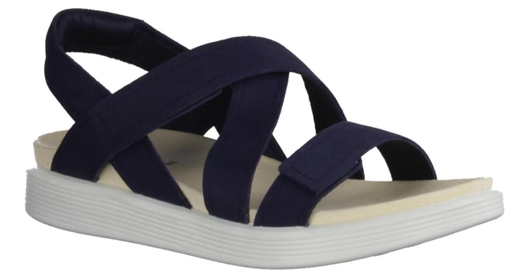 Ecco Soft Cross Strap 238813 Damensandale, Leder, Blau, Produktbild 