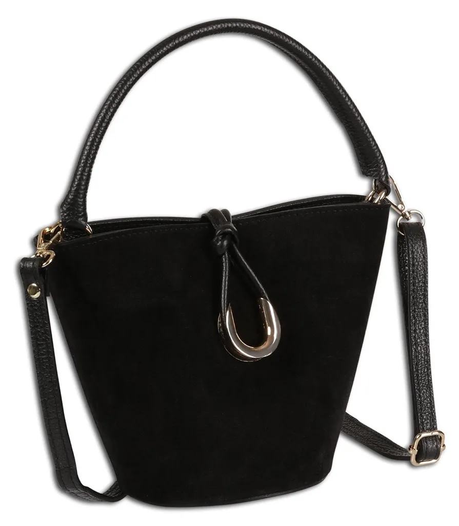 Sac à main noir format moyen Toscanto OTT847HS1 en similicuir structuré