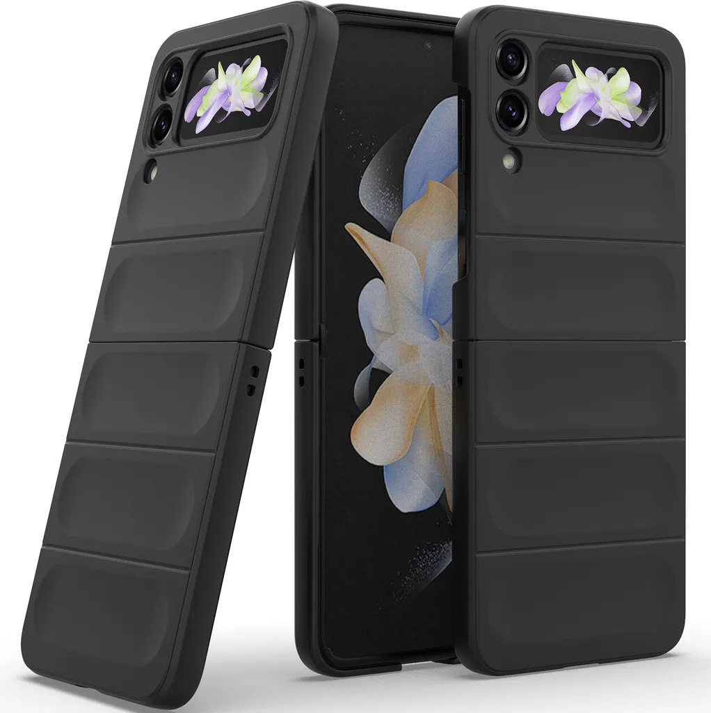 Custodia per Samsung Galaxy Z Flip 3 5G Custodia rigida PC opaca antiurto antiscivolo Nero