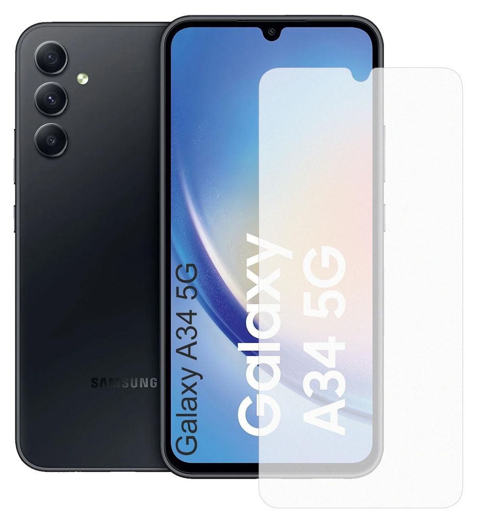 Display-Schutzfolie Displayschutz-Glas 9H Glas für Samsung Galaxy A34 5G