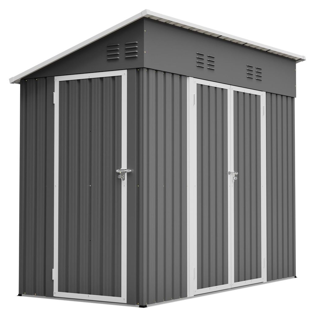 Metalen tuinschuur 242 × 120 × 192 cm, tuinhuisje met 3 Productafbeelding 