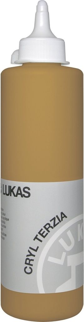 Lukas Cryl Terzia Plastic Bottle Acrylfarbe Yellow Ochre 500 ml 1 stk