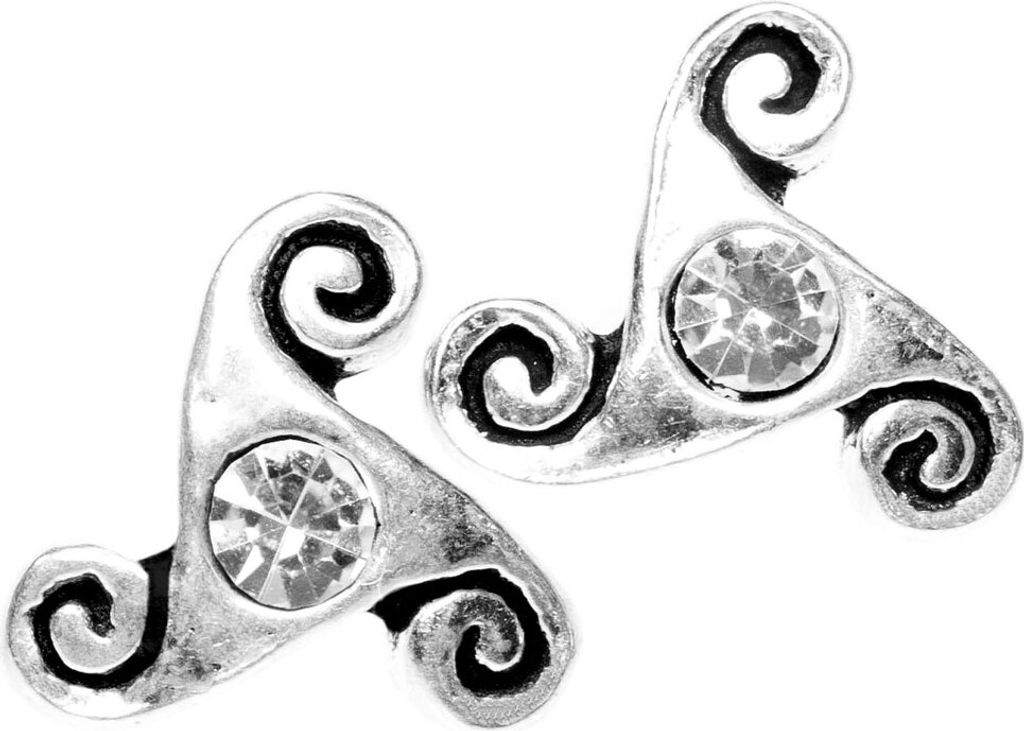 Ohrstecker Triskel Kristall 925er Silber Schmuck