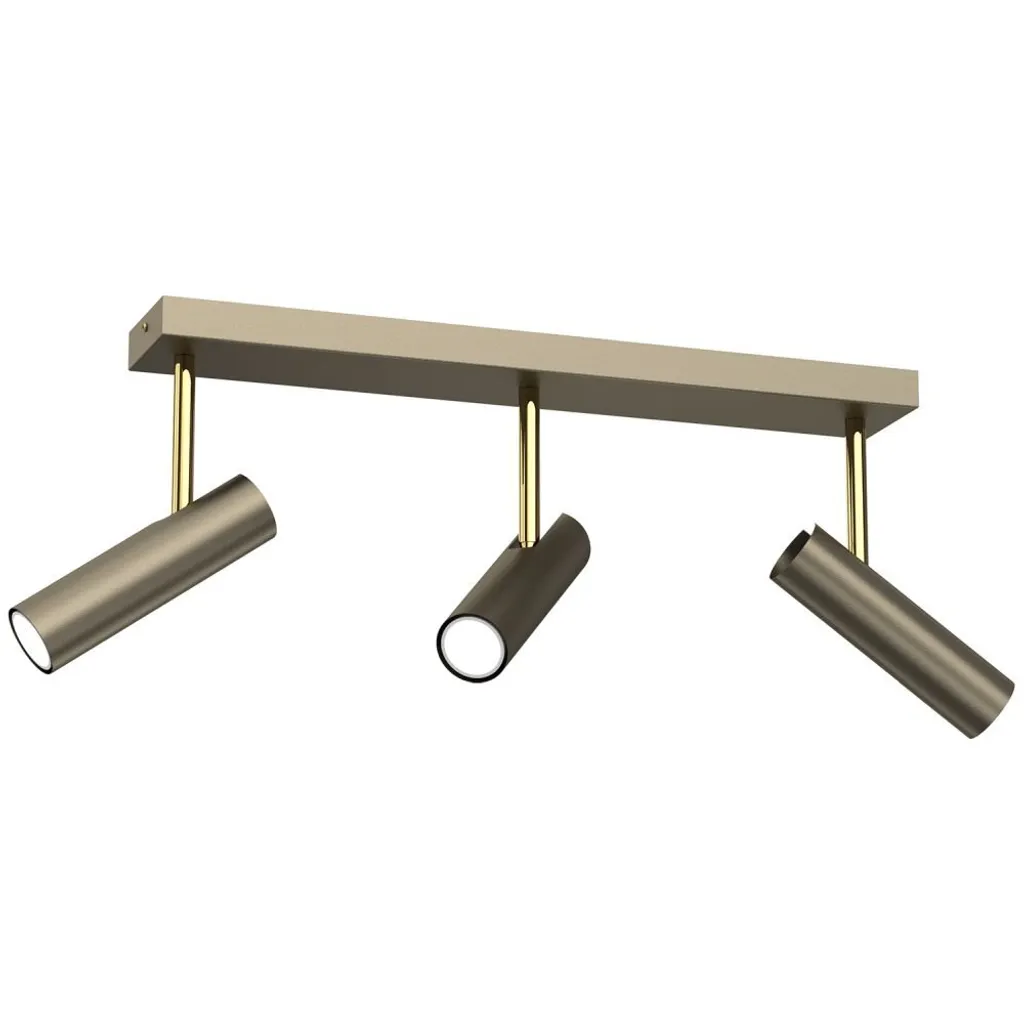Luminaire Plafonnier pour Cuisine et Salon Axion Doré 3 Spots GU10