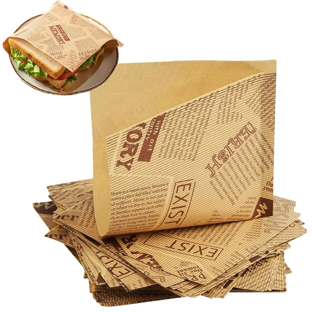 Papier alimentaire anti-gras 15cm : fini les mains sales en mangeant