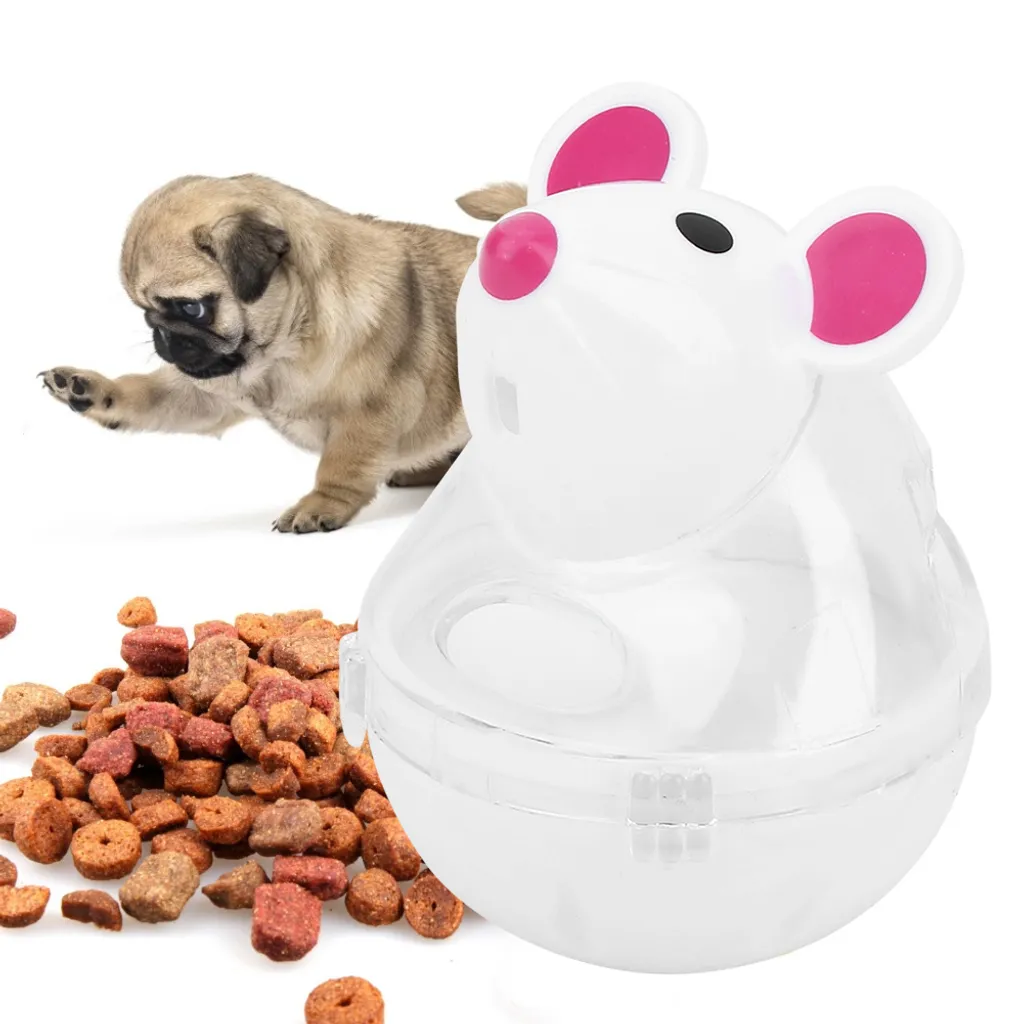 Pet Feeder Topo Interattivo - Dispenser Crocchette Bianco Gatto - 5