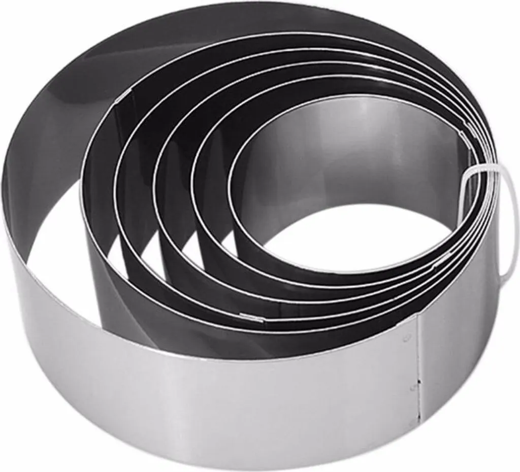 Kit 6 Bordi in Acciaio Inox per Dessert Gourmet - Altezza 4,5 cm