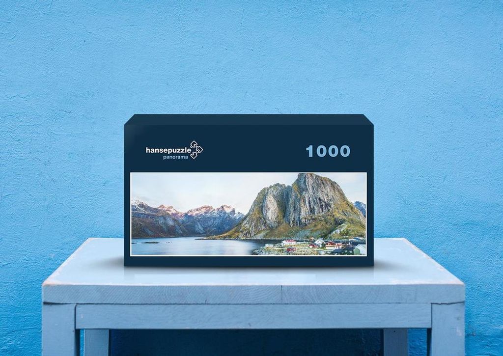 hansepuzzle 44239 - Fjord in Norwegen Puzzle, 1050 Teile, Natur, 60,0 x 46,0cm mit hochwertiger Aufbewahrung, Kartonbox & Beutel