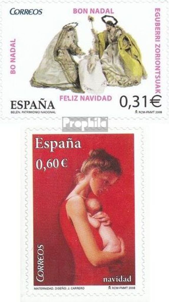 Briefmarken Spanien 2008 Mi 4369-4370 (kompl.Ausg.) postfrisch Weihnachten