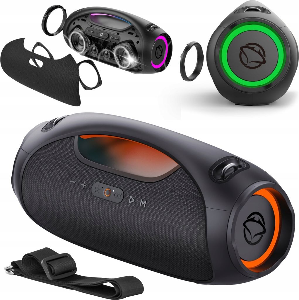 Bluetooth Portable Wireless Lautsprecher Manta SPK320 120W Powerbank Strap