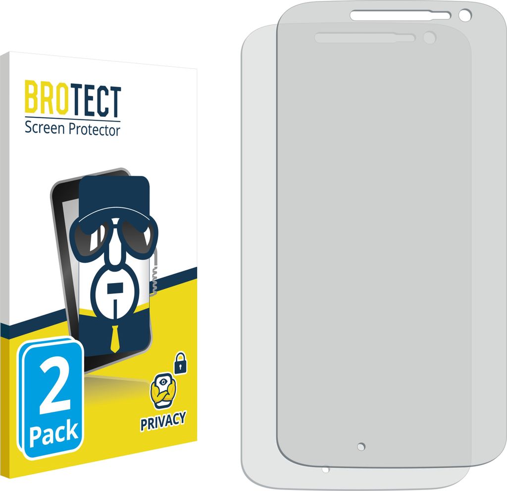 2x BROTECT Sichtschutzfolie für Motorola Moto G4 Anti-Spy Privacy Sichtschutz Blickschutz Folie Blaulicht-Schutz
