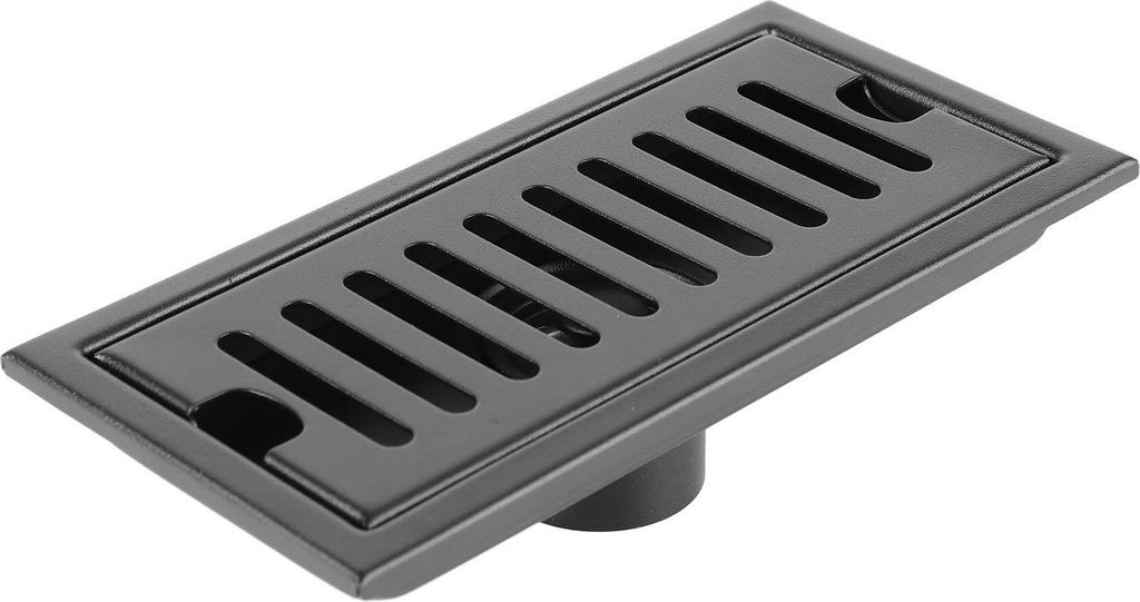 Rechteckige Bodenablauf mit Kapsel Muster Rost Abnehmbare Edelstahl Dusche Linear Schwarz Drain für Badezimmer