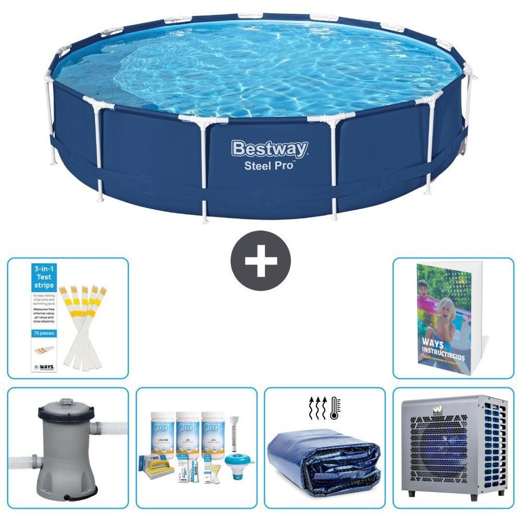 Bestway Steel Pro Rund - 396x84 cm - 7-teilig S302
