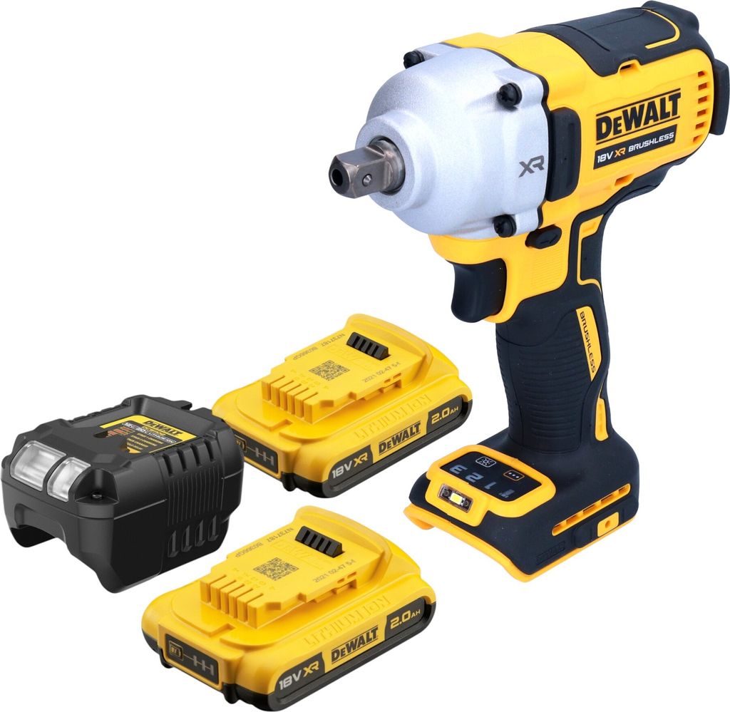 DeWalt DCF 892 D2 Akku Schlagschrauber 18 V 812 Nm 1/2" Brushless + 2x Akku 2,0 Ah + Ladegerät