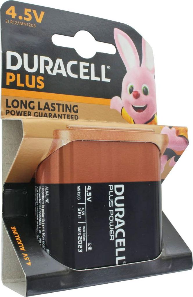 DURACELL Plus 4,5 Volt MN1203 3LR12 Flachbatterie 10 Stück