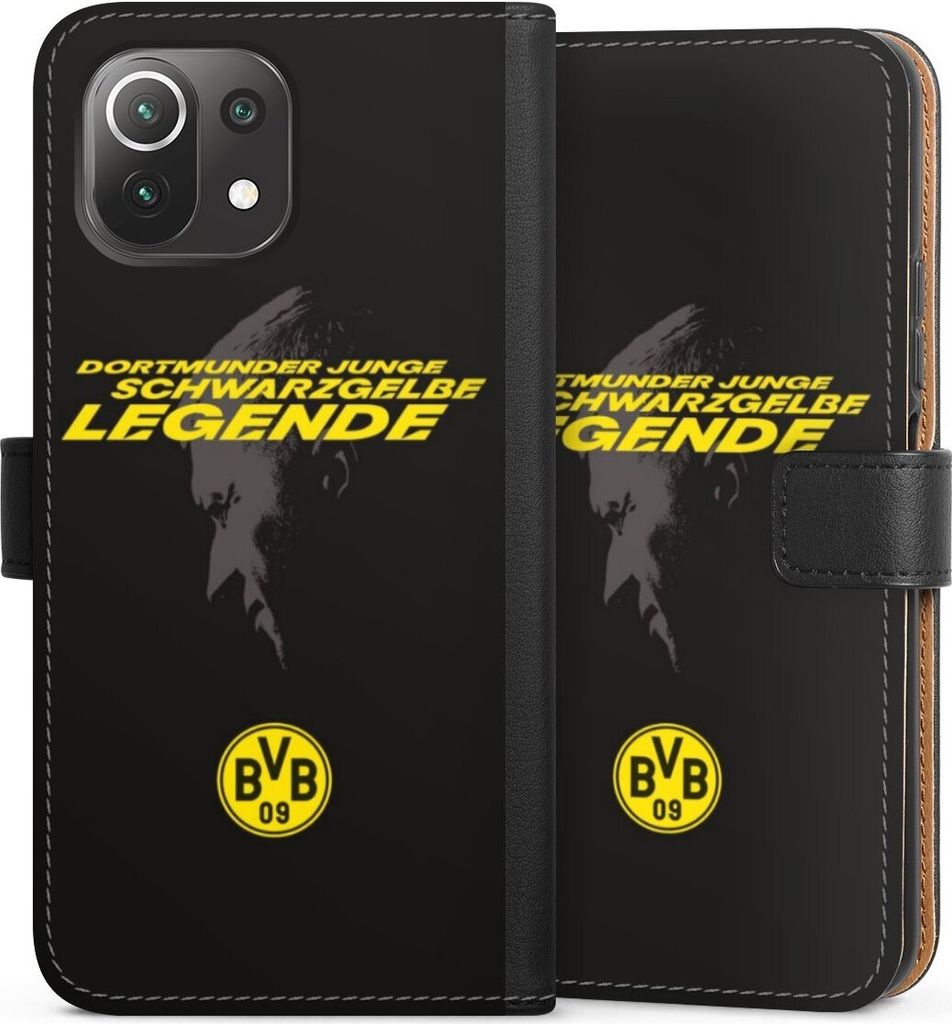 DeinDesign Klapphülle für Xiaomi Mi 11 Lite Handytasche Lederhülle Tasche BVB Borussia Dortmund Marco Reus