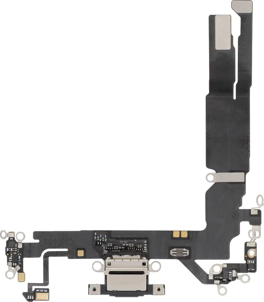 Port de Charge USB-C iPhone 17 avec Micro pour Réparation Audio Noir