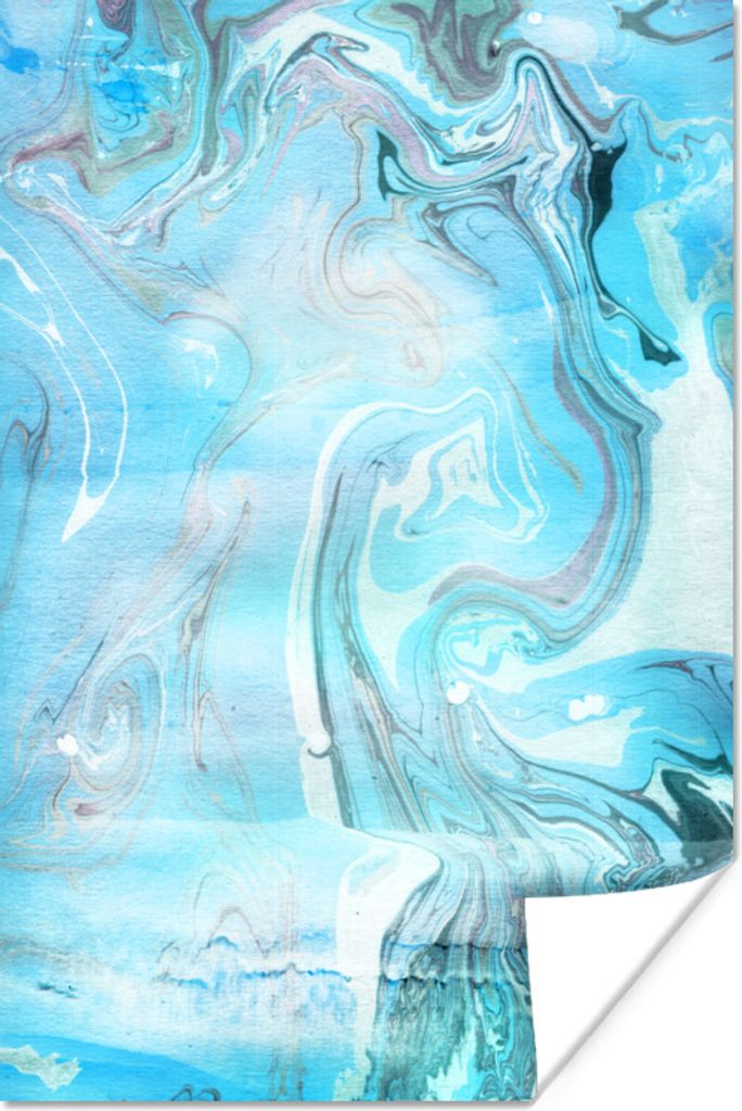 MuchoWow Poster Geode - Blau - Achat 80x120 cm - Papierdruck