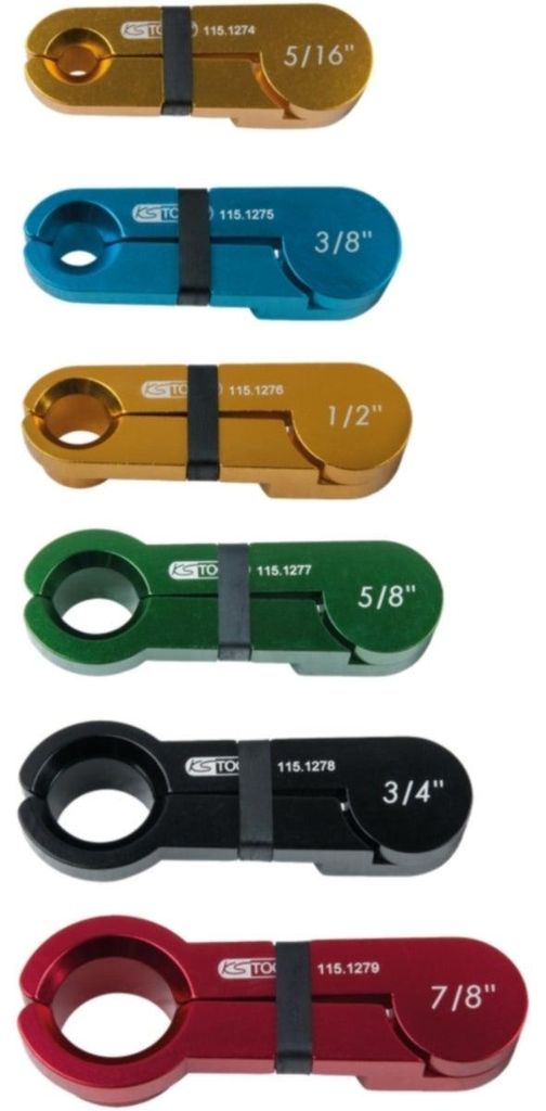 KS-Tools 115.1285 Demontagewerkzeug-Satz für CLIC- Federnverschluß-Leitungskupplungen, 7-tlg.