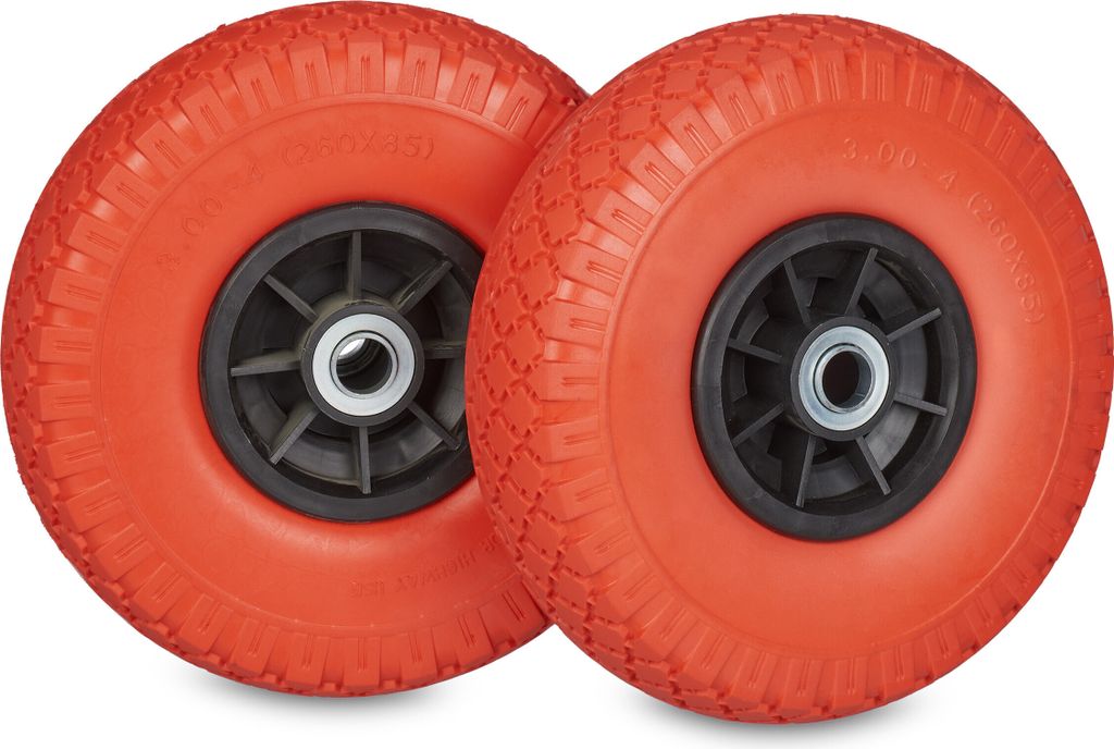 Relaxdays 2x kolo na ruční vozík, 3,0–4 palce, 260 x 85 mm, Obrázek produktu 