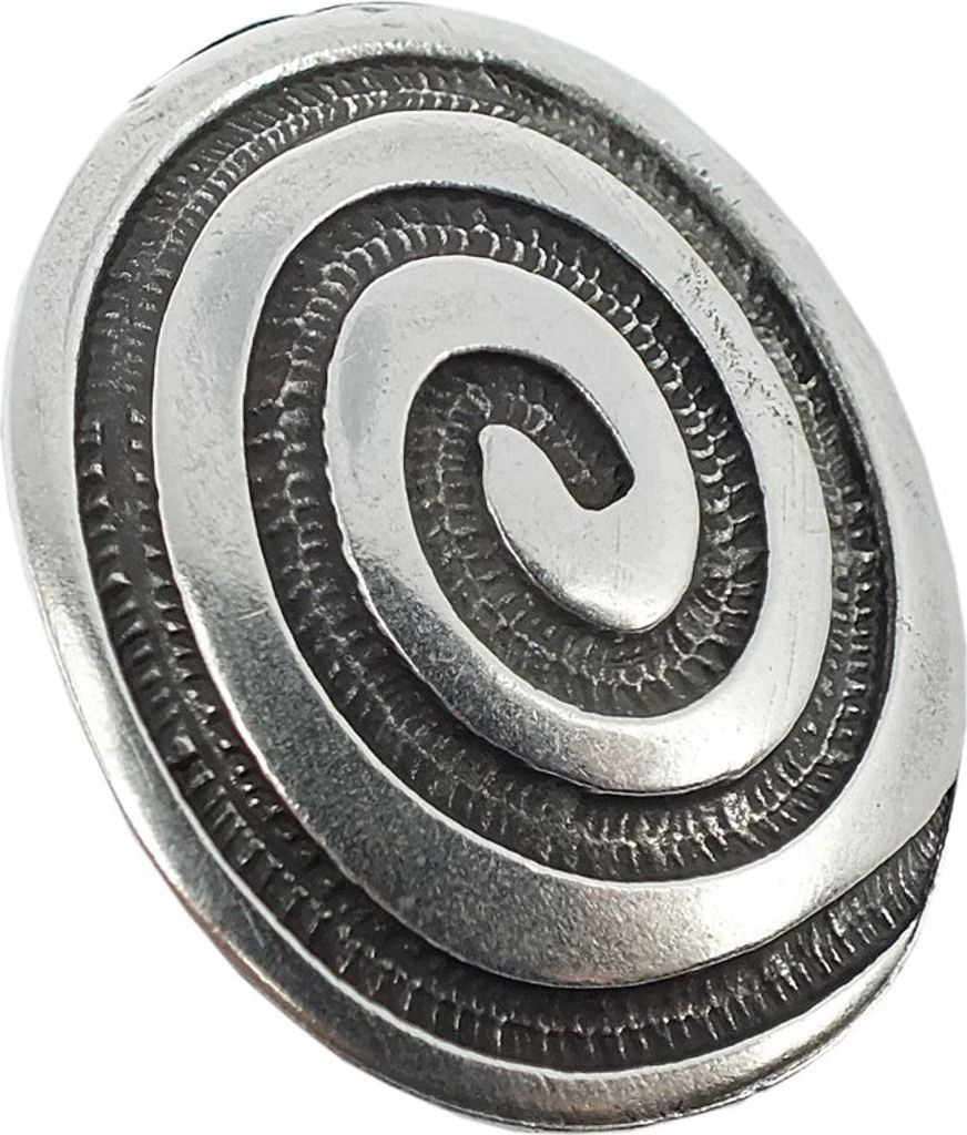 Anhänger Spirale Messing versilbert im Used Look Minott Produktbild 